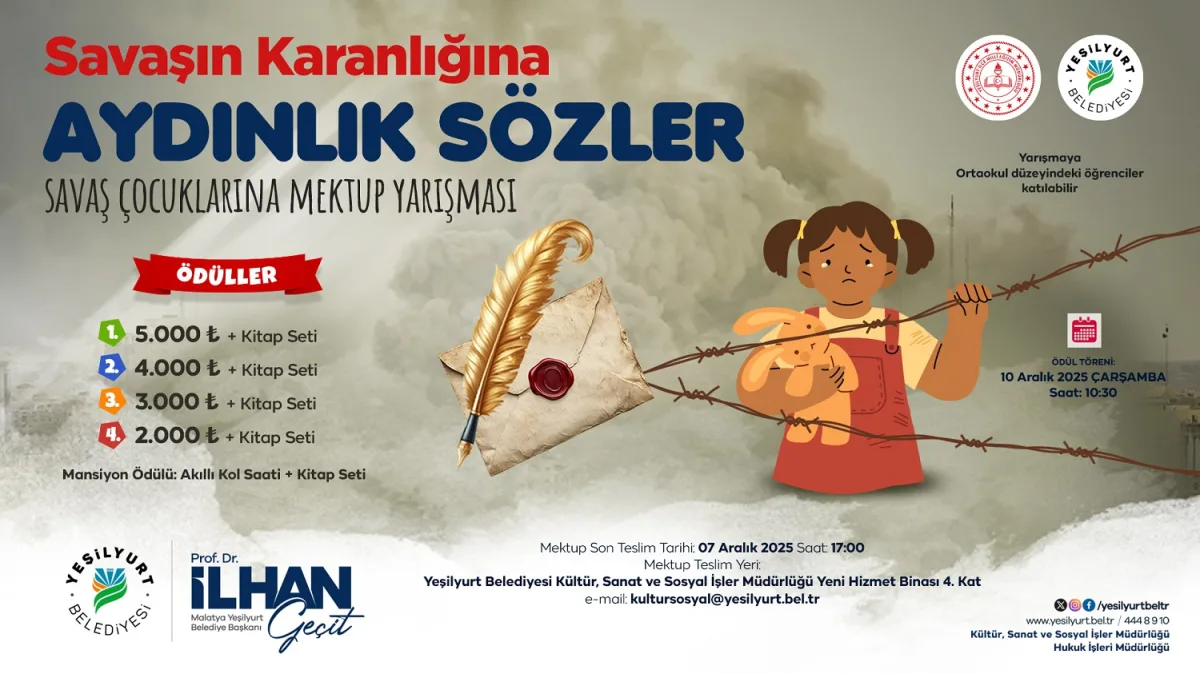 Yeşilyurt'ta Kalemler Barış İçin Yazıyor
