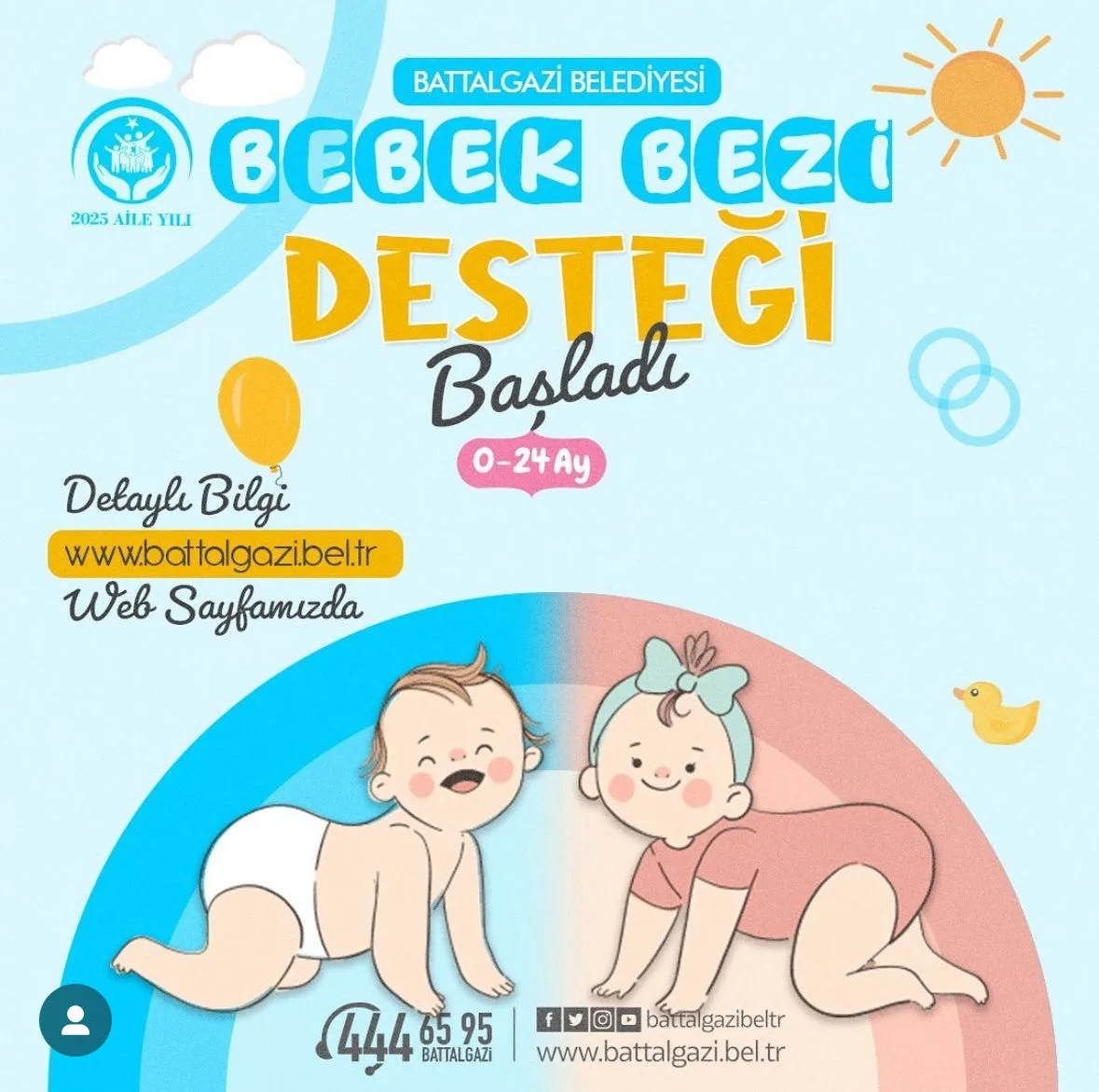 BATTALGAZİ BELEDİYESİ’NDEN AİLELERE BÜYÜK DESTEK