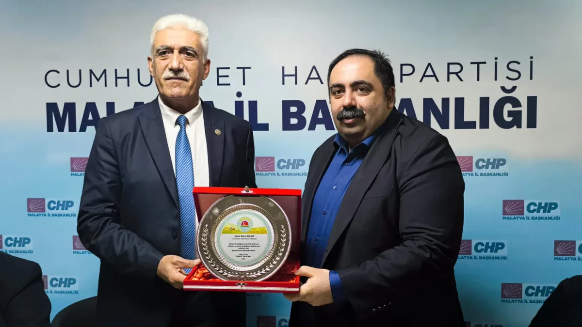 ZİRAAT ODALARINDAN CHP İL BAŞKANI YILDIZ’A TEŞEKKÜR PLAKETİ