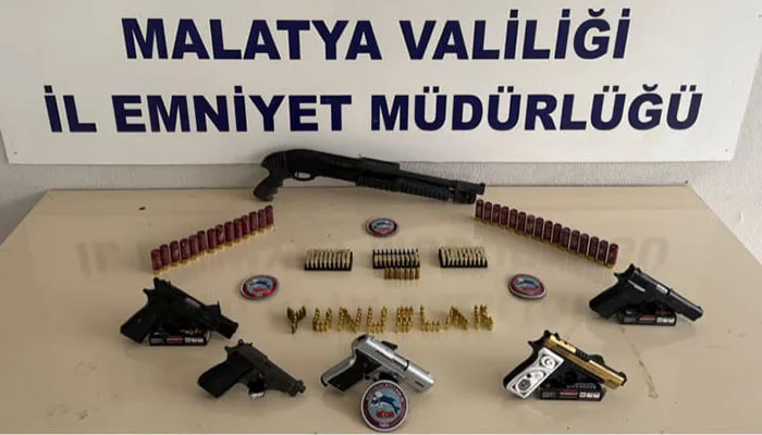 Malatya'da Ruhsatsız Silah Operasyonu: 6 Silah ve 217 Fişek Ele Geçirildi