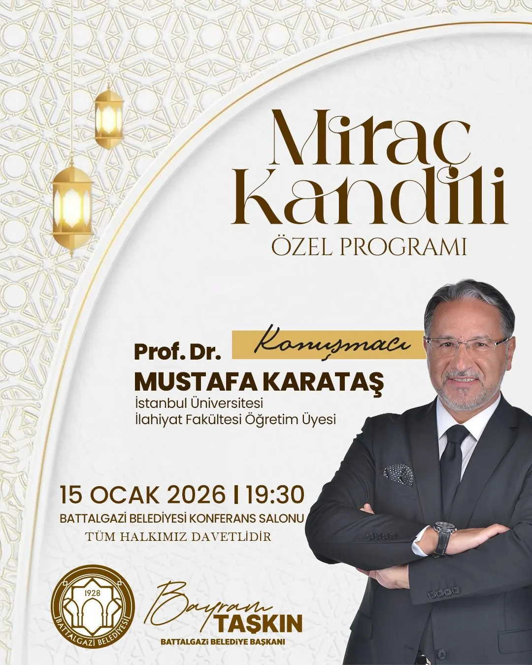 BATTALGAZİ’DE MİRAÇ KANDİLİ ÖZEL PROGRAMI DÜZENLENECEK