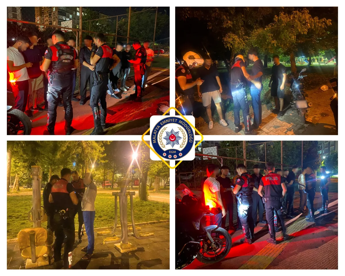 Emniyet Güçlerinden Malatya’da Huzur Operasyonu: Park ve Bahçelerde Sıkı Denetim