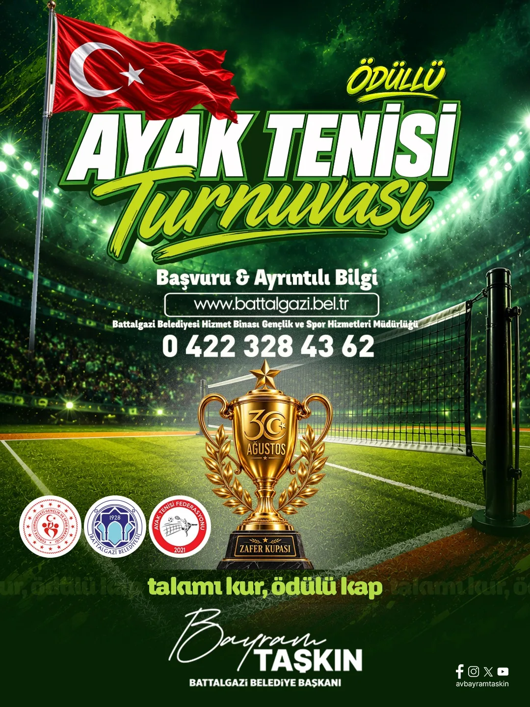 BATTALGAZİ’DE AYAK TENİSİ TURNUVASI.