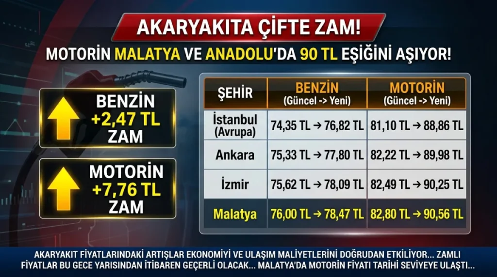 Akaryakıta çifte zam!